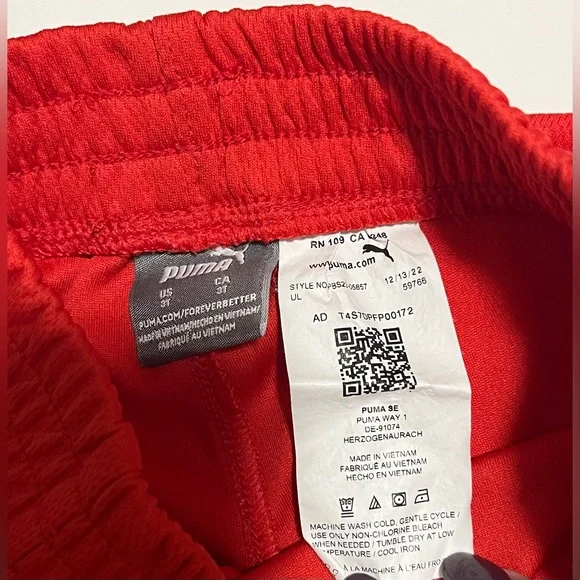 Puma Toddler Boys 2-Piece Athletic Set Red Black Logo Tee & Shorts Size 3T - Picture 8 of 9